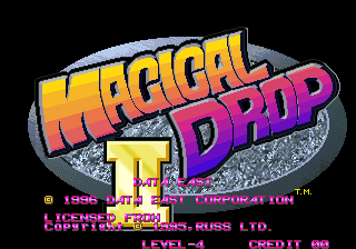 Magical Drop II title screen for Neo Geo